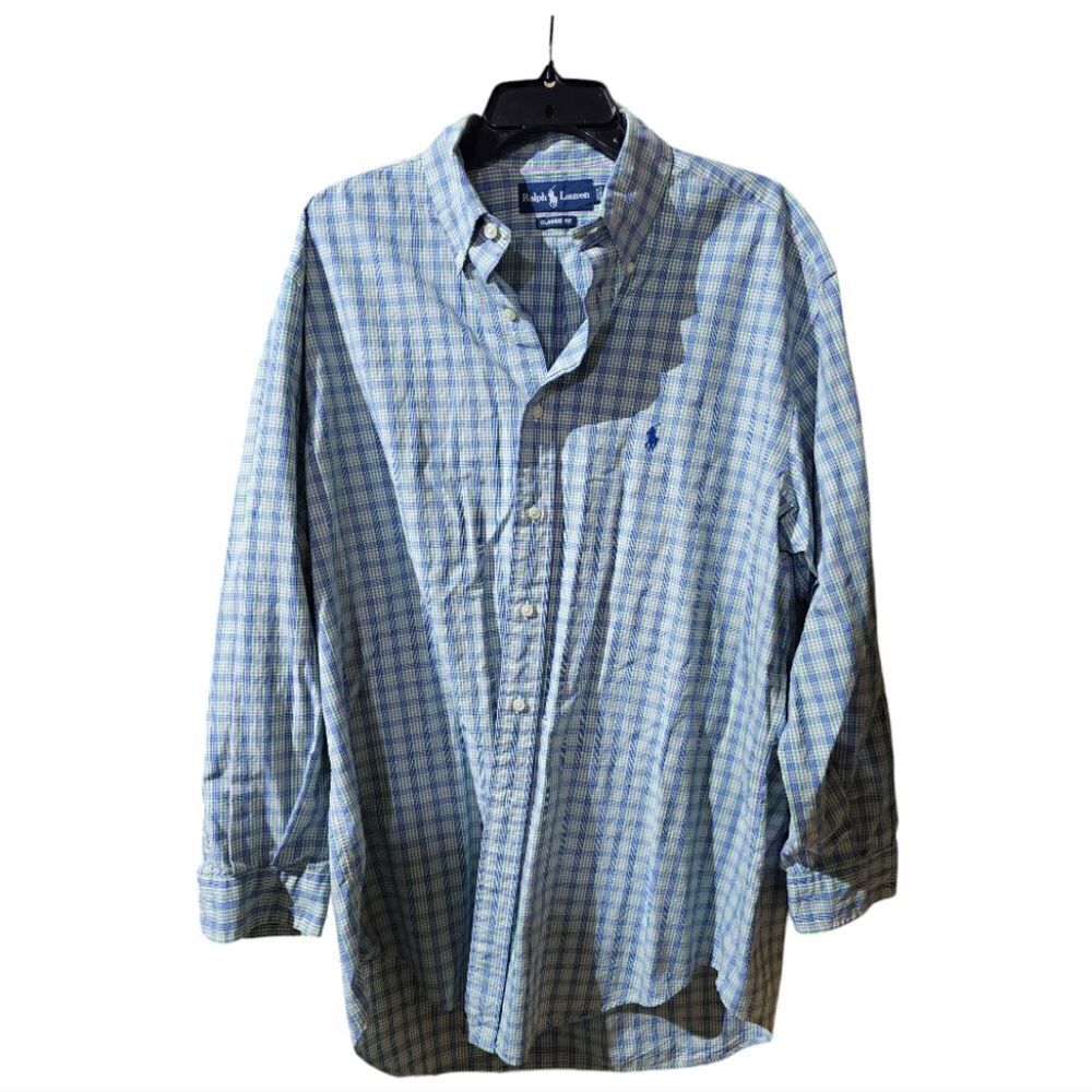 RALPH LAUREN Plaid Classic‎ Fit Shirt - Size Large